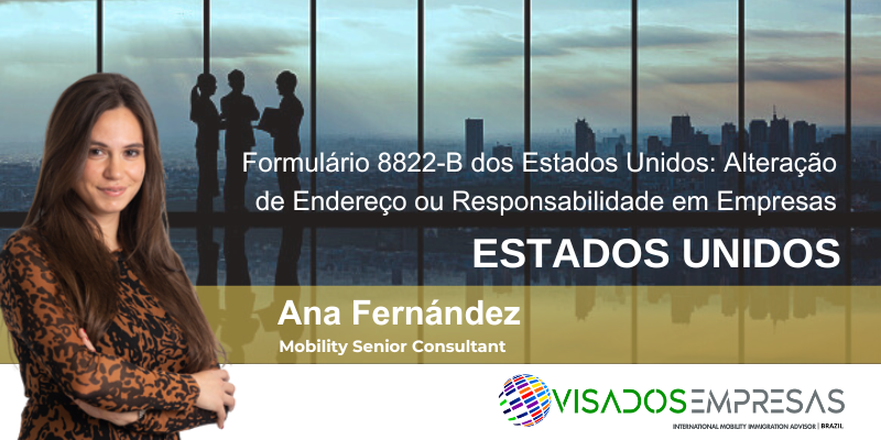 Formulário 8822-B Visados Empresas